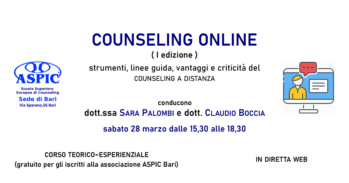 COUNSELING ONLINE (I edizione)